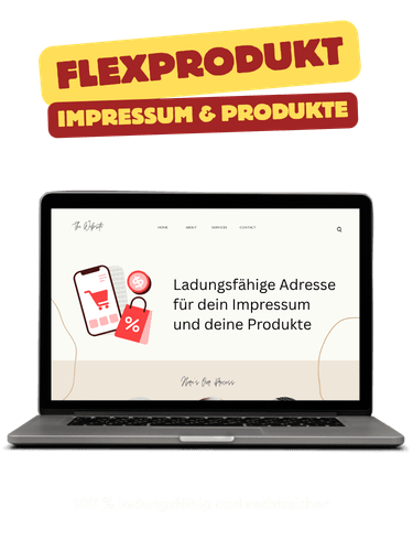 Ladungsfähige Adresse für dein Impressum und Kontaktadresse für deine Produkte GPSR